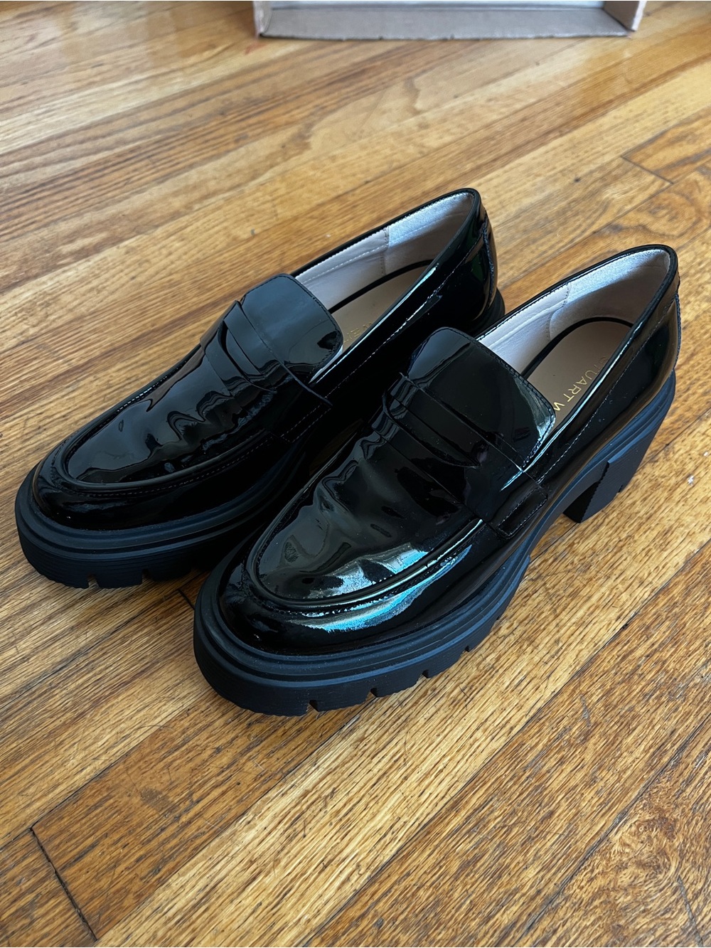 Chunky Black Patent Leather Loafer